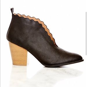 Qupid Shoes - Scalloped black booties Qupid Shoes - Scalloped black booties
